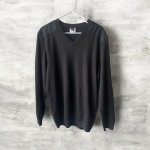 Elegant Black V-Neck Sweater for Men